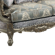 Miliani - Loveseat With 3 Pillows - Fabric & Antique Bronze - R&R Furniture Gallery (Fountain Valley, CA)