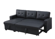 Upholstered Pull Out Sectional Sofa With Chaise - R&R Furniture Gallery (Fountain Valley, CA)
