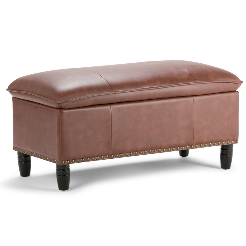 Emily - Storage Ottoman - Cognac - R&R Furniture Gallery (Fountain Valley, CA)