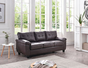 Comfortable stationary sofa by Glory Furniture with plush cushions and modern design, shown in a cozy living room setting.