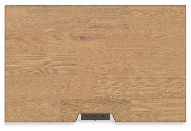 Ashbryn - Three Drawer Night Stand - White / Natural - R&R Furniture Gallery (Fountain Valley, CA)