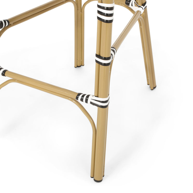 Outdoor Pe Rattan French Barstool Set - R&R Furniture Gallery (Fountain Valley, CA)