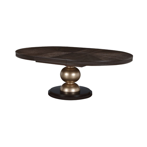 West Kensington - Oval Dining Table - Medium Espresso - R&R Furniture Gallery (Fountain Valley, CA)