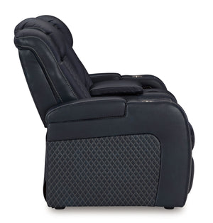 Fyne-dyme - Power Reclining Loveseat With Console/Adj Hdrst - R&R Furniture Gallery (Fountain Valley, CA)