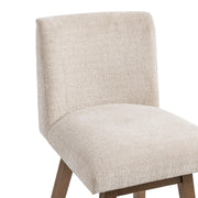 Classic Home Ava swivel counter stool in vanilla oat with a wooden frame and cushioned seat at 24-27 inch height.
