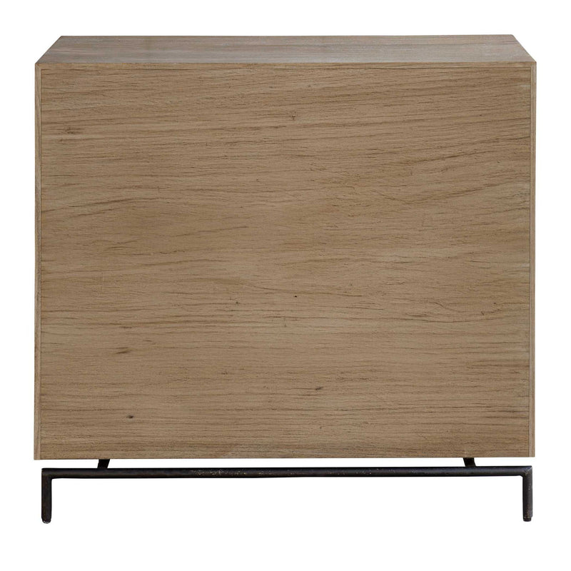 Millard - Curved 4 Drawer Chest - Woodtone