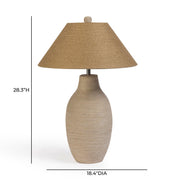 Tanga - Jute And Cotton Table Lamp - Natural - R&R Furniture Gallery (Fountain Valley, CA)