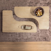 Classic Home Melina coffee table with a sleek wooden top and modern design, perfect for living room decor.