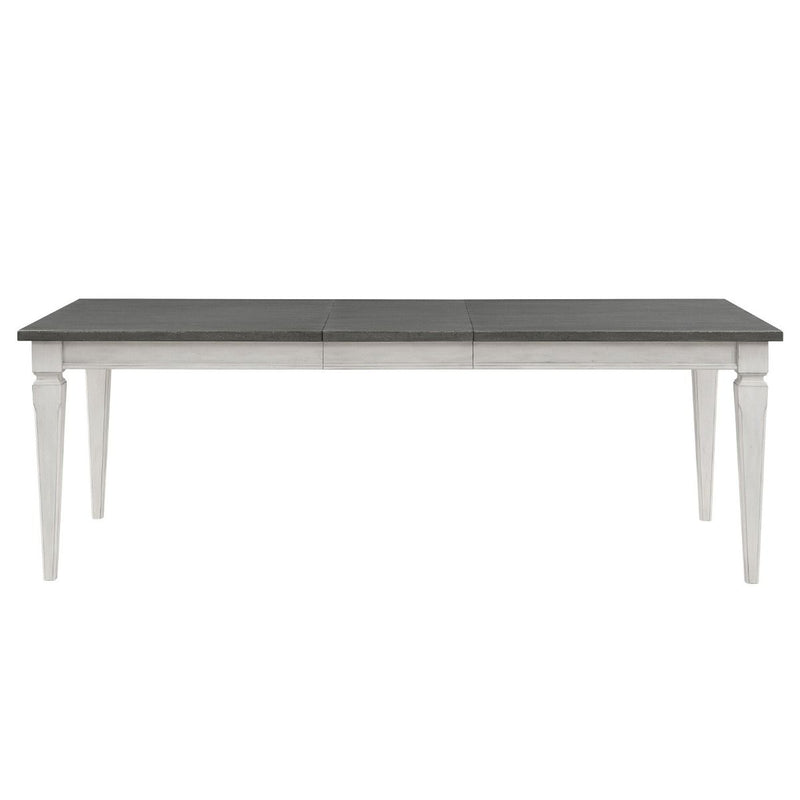Katia - Dining Table With Leaf - Rustic Gray & Weathered White - R&R Furniture Gallery (Fountain Valley, CA)