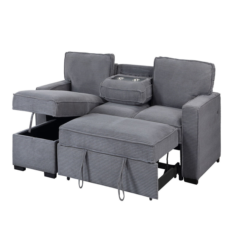 Territory - Pull Out Sofa Bed With Design - Dark Gray - R&R Furniture Gallery (Fountain Valley, CA)