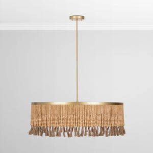 Andren - Pendant - Natural / Gold - R&R Furniture Gallery (Fountain Valley, CA)