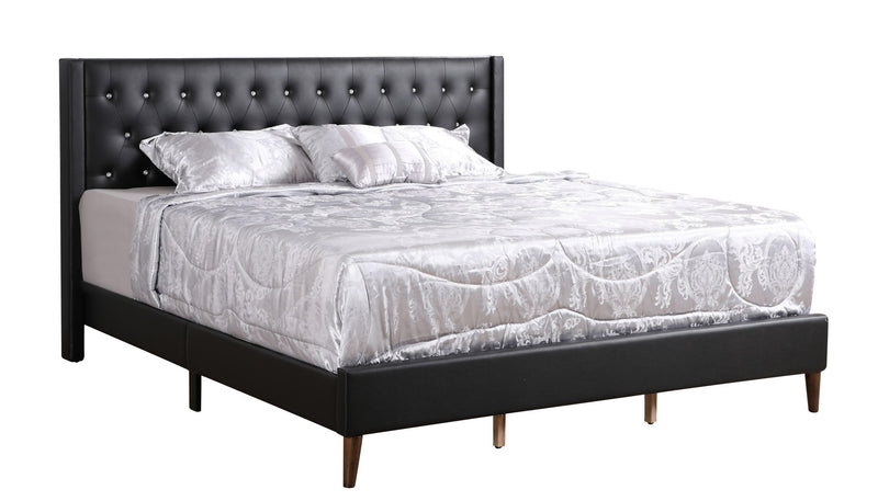 Contemporary upholstered bed by Glory Furniture, showcasing a spacious, stylish design suitable for modern bedrooms.