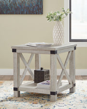 Carynhurst - Rectangular End Table - Whitewash - R&R Furniture Gallery (Fountain Valley, CA)