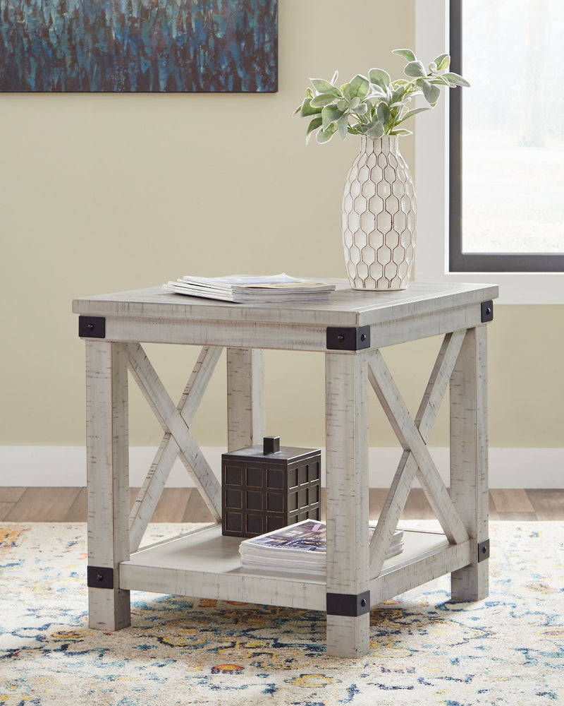 Carynhurst - Rectangular End Table - Whitewash - R&R Furniture Gallery (Fountain Valley, CA)