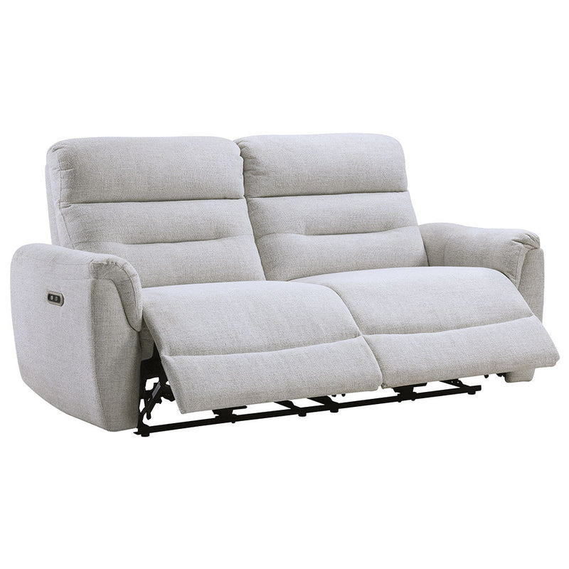 Eastre - Power Motion Sofa With USB Port - Beige Chenille - R&R Furniture Gallery (Fountain Valley, CA)