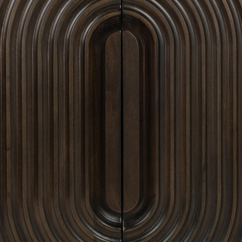 Colson - Mango Wood 4 Door Cabinet - Dark Brown - R&R Furniture Gallery (Fountain Valley, CA)