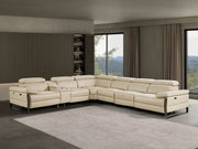 1246 - 7-Piece L-Shaped Modular Power Reclining Sectional With 4 Power Recliners And Power Headrests - R&R Furniture Gallery (Fountain Valley, CA)