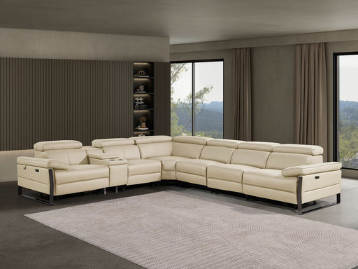 1246 - 7-Piece L-Shaped Modular Power Reclining Sectional With 4 Power Recliners And Power Headrests - R&R Furniture Gallery (Fountain Valley, CA)