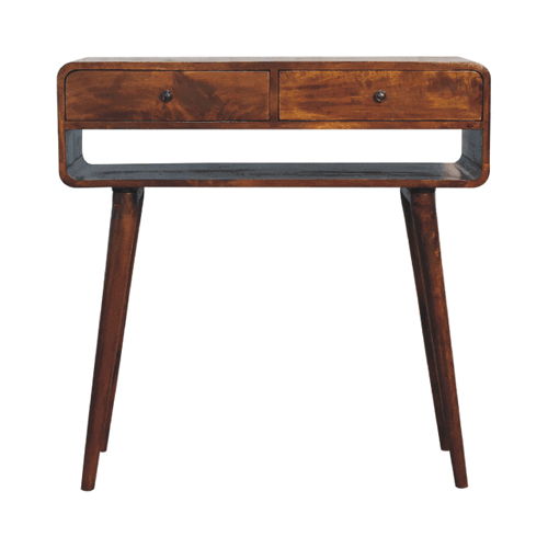 Sonata - Chestnut Console Table - R&R Furniture Gallery (Fountain Valley, CA)