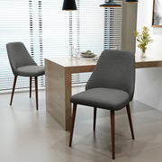 Modern Dining Chair With Iron Legs And Wood Finish - R&R Furniture Gallery (Fountain Valley, CA)