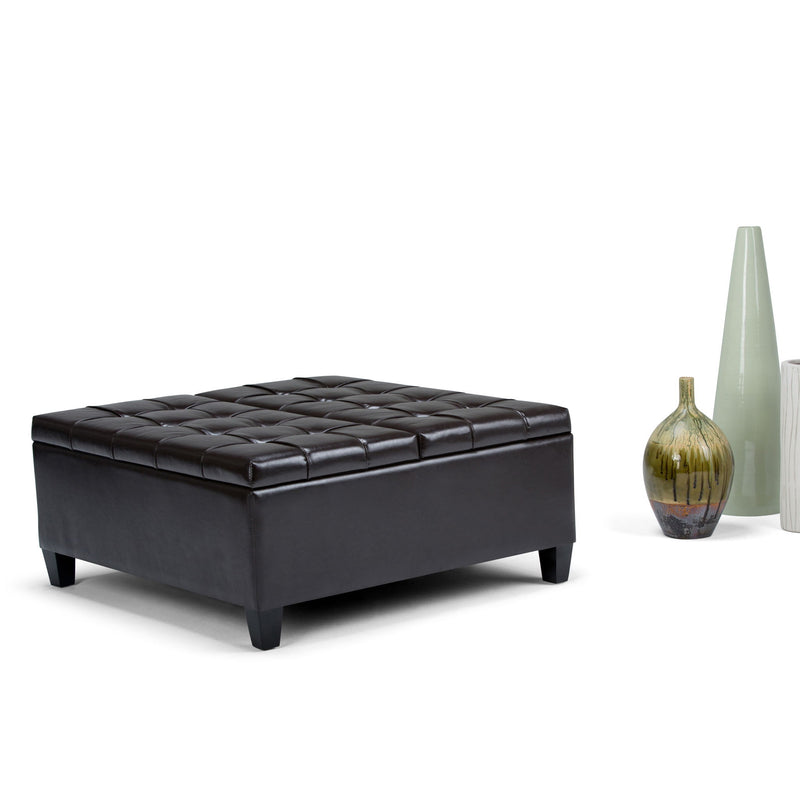 Harrison - Coffee Table Storage Ottoman - Tanners Brown - R&R Furniture Gallery (Fountain Valley, CA)