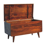 Curved Blanket Box - Chestnut - R&R Furniture Gallery (Fountain Valley, CA)