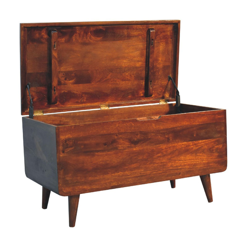 Curved Blanket Box - Chestnut - R&R Furniture Gallery (Fountain Valley, CA)
