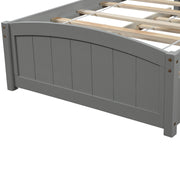 DreamHaus platform bed with matching headboard, footboard, and wood slat support for a modern bedroom look