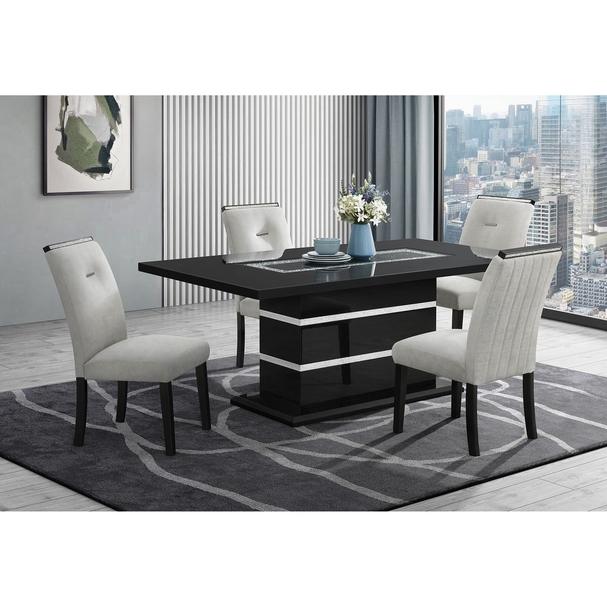 Ariya - Dining Chair (Set of 2) - Black / Gray