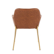 Set of two Lumi Source Daniella contemporary dining chairs with sleek design and padded seats, perfect for modern dining rooms.