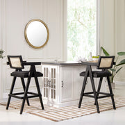 Milan - Modern Webbing Back Stool With Arms (Set of 3) - R&R Furniture Gallery (Fountain Valley, CA)