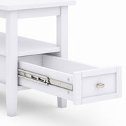 Handcrafted Warm Shaker coffee table by Simpli-Home with a natural wood finish and sturdy rectangular design.