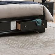 Madrid - Queen Bed With Storage Drawers And Nickel Handles - Black - R&R Furniture Gallery (Fountain Valley, CA)