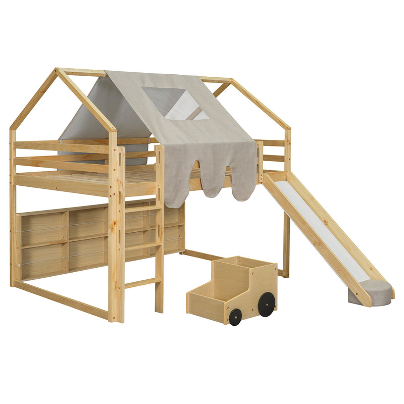 Loft Bed With House Shaped Frame And Tent - R&R Furniture Gallery (Fountain Valley, CA)