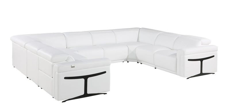 1126 - 8-Piece U-Shaped Sectional Sofa In With 4 Power Recliners & Power Headrests