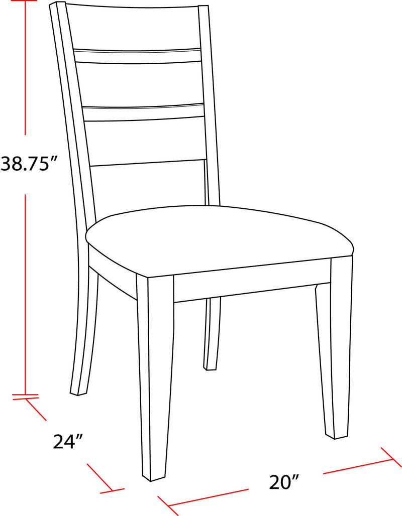 Cedar Fork - Dining Table With 6 Ladderback Chairs - Smoked Arabica