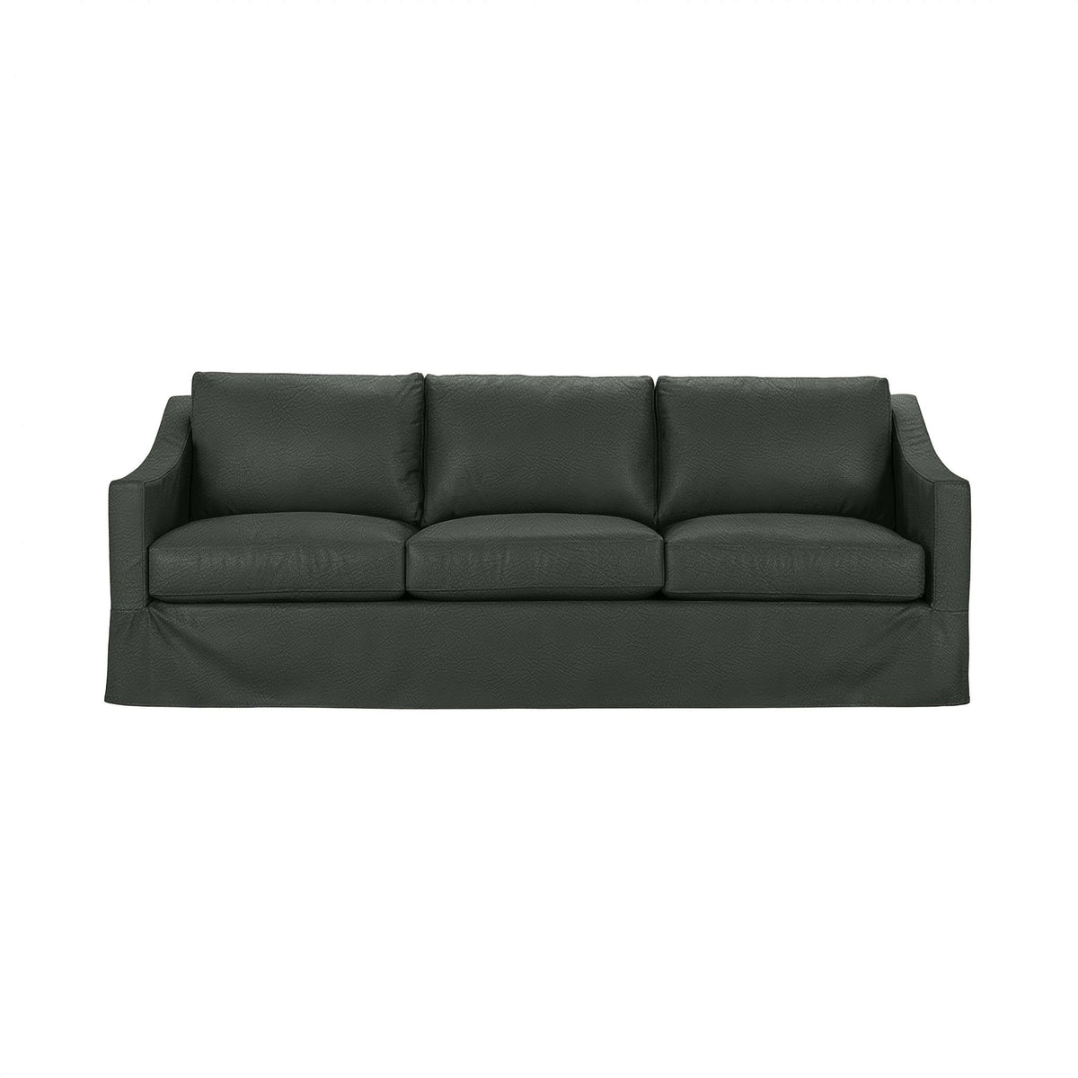 Classic Home Kipton upholstered stationary sofa with plush fabric and cushioned armrests in a modern living space.
