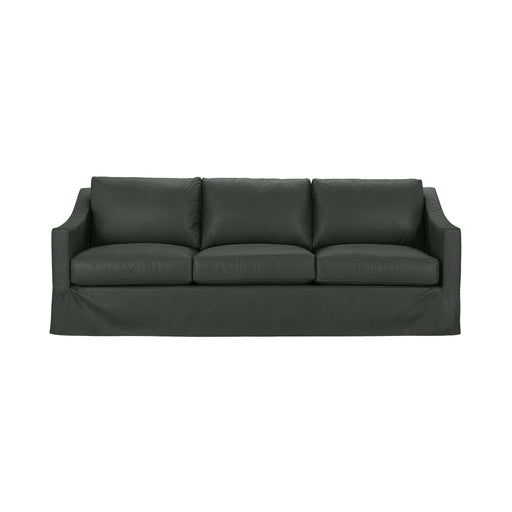 Classic Home Kipton upholstered stationary sofa with plush fabric and cushioned armrests in a modern living space.