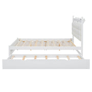 Storage Platform Bed, With 2 Big Drawers, Trundle, One Set Of Sockets & USB Ports - R&R Furniture Gallery (Fountain Valley, CA)