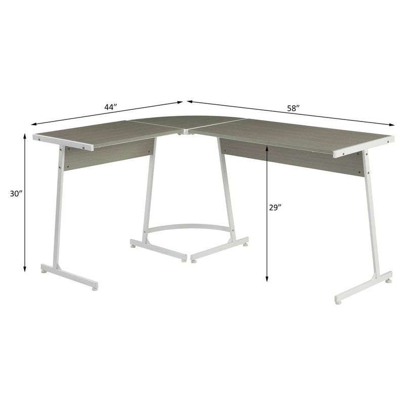 Carver - Computer Desk - Gray & White - R&R Furniture Gallery (Fountain Valley, CA)