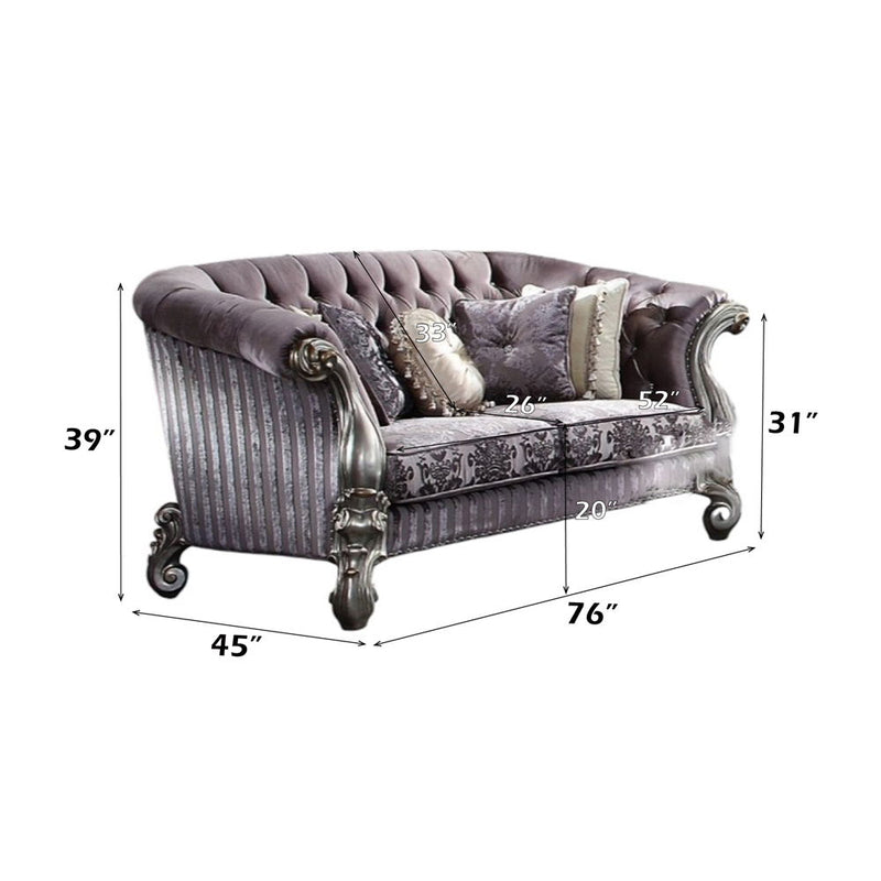 Versailles - Loveseat With 5 Pillows - R&R Furniture Gallery (Fountain Valley, CA)