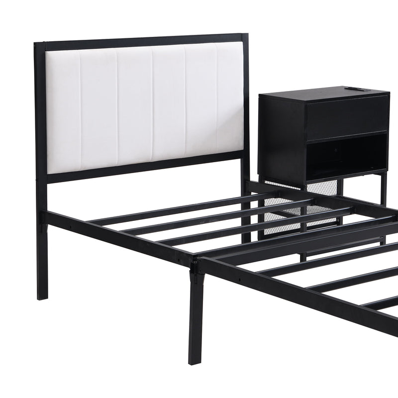 Platform Bed With 2 Tier Storage Shelves, Storage Cabinet - R&R Furniture Gallery (Fountain Valley, CA)