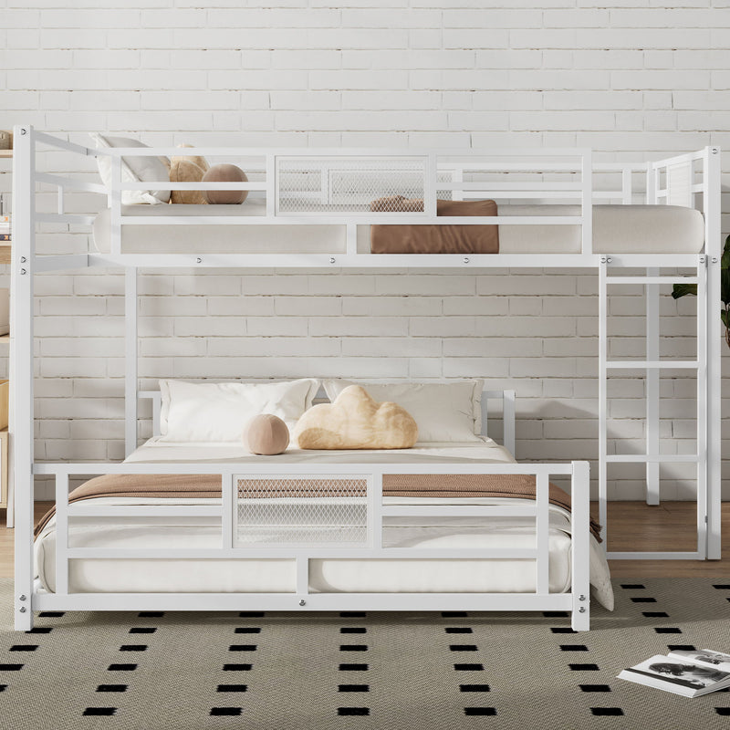 Dreamland L-shaped bunk bed with safety features, showing sturdy wooden frame and space-saving design for kids' bedrooms.