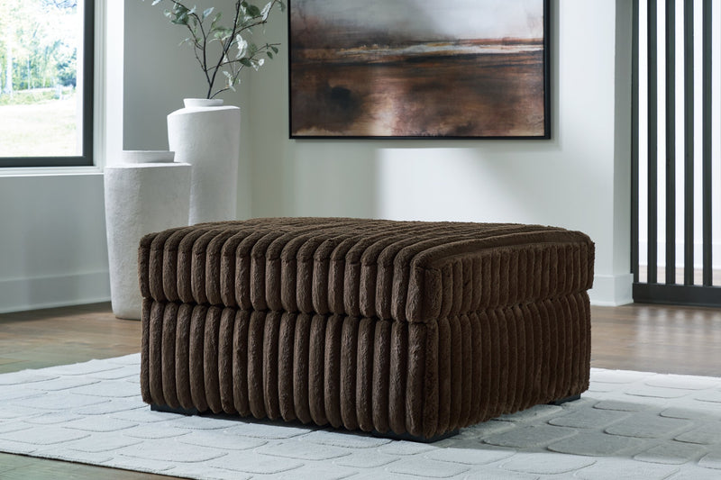 Midnight-Madness Oversized Accent Ottoman - R&R Furniture Gallery (Fountain Valley, CA)