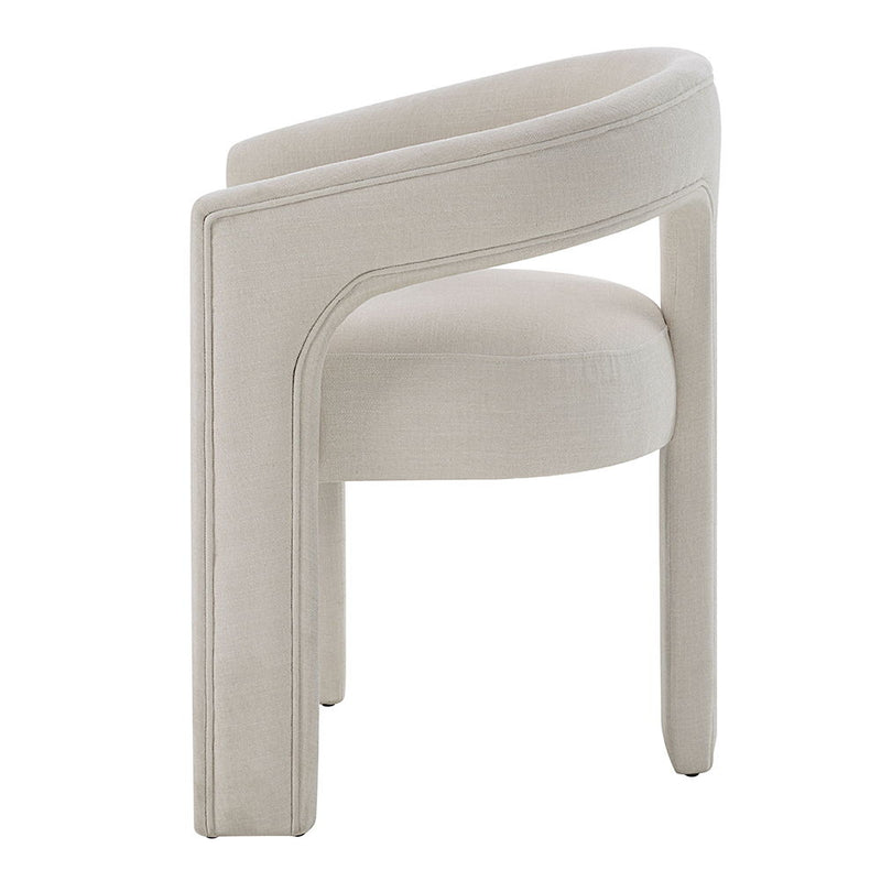 Gamarya - Side Chair (Set of 2) - White Chenille - R&R Furniture Gallery (Fountain Valley, CA)
