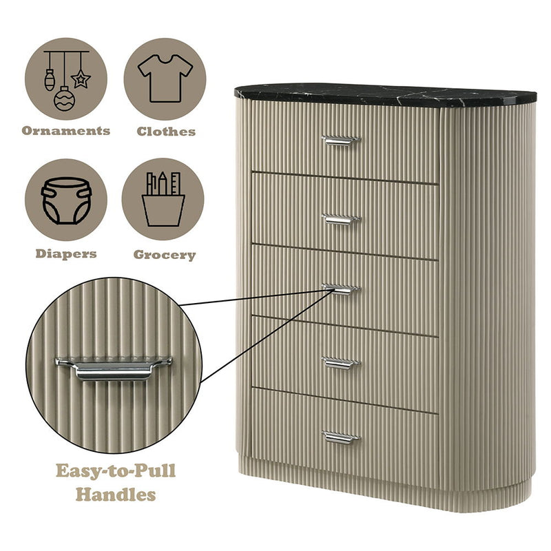 Travonte - Chest - Gray / Beige - R&R Furniture Gallery (Fountain Valley, CA)