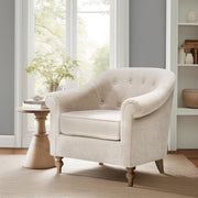 Fayette - Tufted Accent Arm Chair - Cream - R&R Furniture Gallery (Fountain Valley, CA)