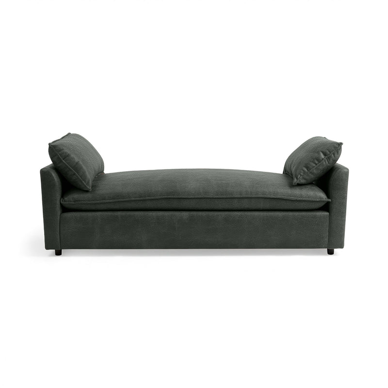 Backless Caplan daybed sofa by Classic Home featuring a sleek, modern design with plush upholstery and a minimalist style.