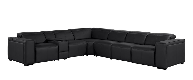 1224 - 7-Piece L-Shaped Sectional Sofa In With 4 Power Recliners & Power Headrests