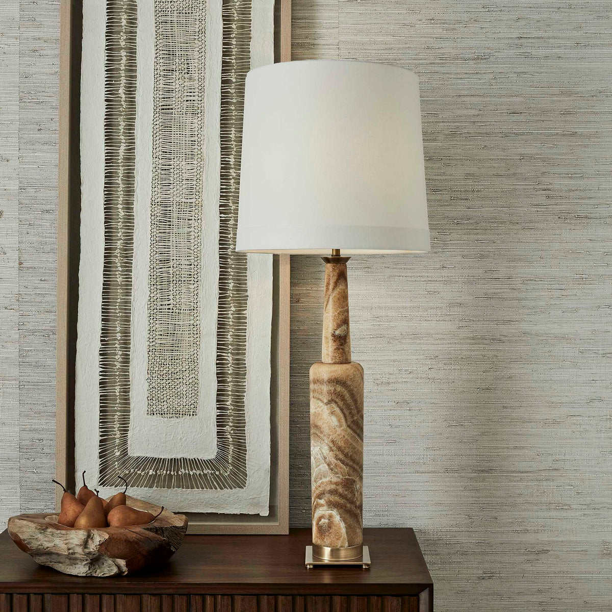 Statuesque - Table Lamp - Latte Onyx